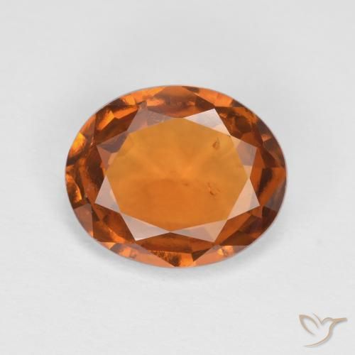 2.08ct 天然 黄橙色 钙铝榴石, 椭圆形, VS
