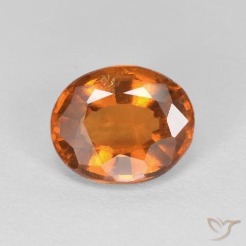 1.56ct 天然 黄橙色 钙铝榴石, 椭圆形, VS
