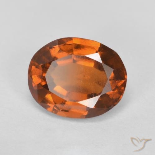 2.06ct 天然 深橙色 钙铝榴石, 椭圆形, VS