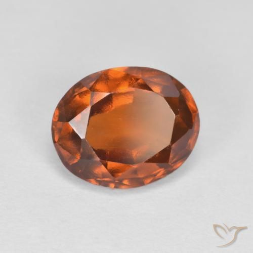 1.57ct 天然 琥珀橙 钙铝榴石, 椭圆形, VS