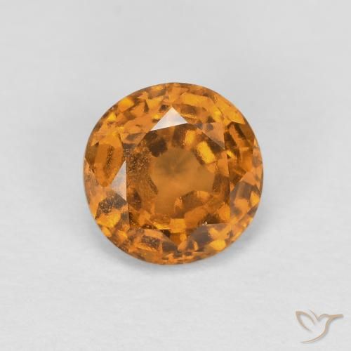 0.97ct 天然 中橙 钙铝榴石, 圆形的, VS