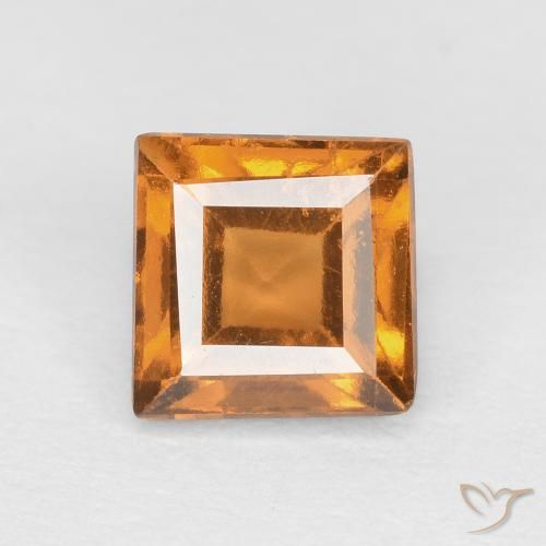 0.91ct 天然 橙棕色 钙铝榴石, 正方形, VS