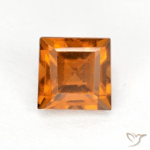 1.00ct 天然 橙棕色 钙铝榴石, 正方形, VS