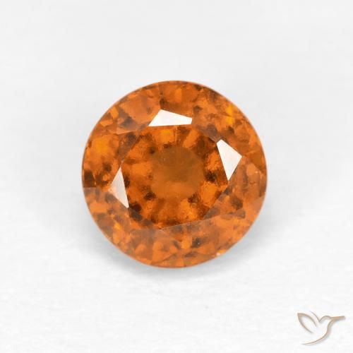 1.05ct 天然 中橙 钙铝榴石, 圆形的, VS