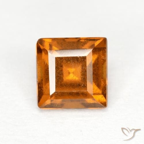 0.88ct 天然 橙棕色 钙铝榴石, 正方形, VS
