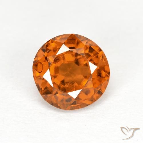 1.06ct 天然 中深橙色 钙铝榴石, 圆形的, VS