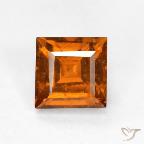 1.05ct 天然 中深橙色 钙铝榴石, 正方形, VS-SI