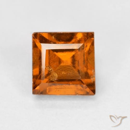 1.08ct 天然 中深橙色 钙铝榴石, 正方形, VS-SI
