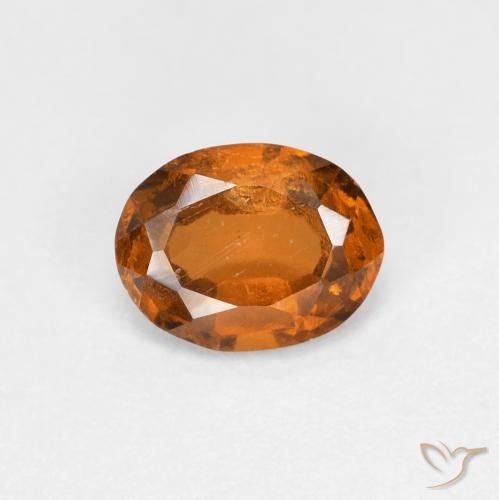 0.78ct 天然 黄橙色 钙铝榴石, 椭圆形, VS