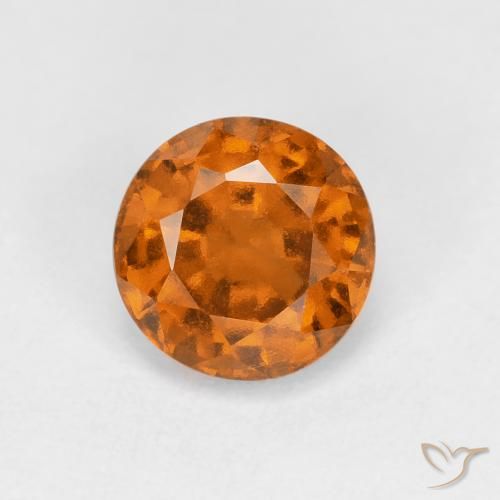 0.94ct 天然 中橙 钙铝榴石, 圆形的, VS