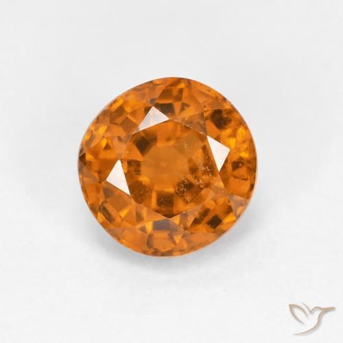 1.06ct 天然 黄橙色 钙铝榴石, 圆形的, VS