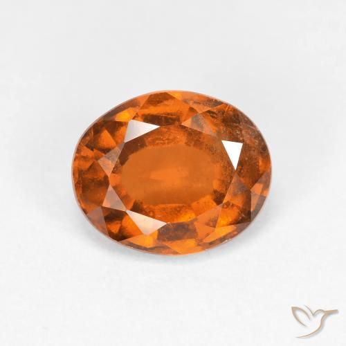 1.86ct 天然 深橙色 钙铝榴石, 椭圆形, VS