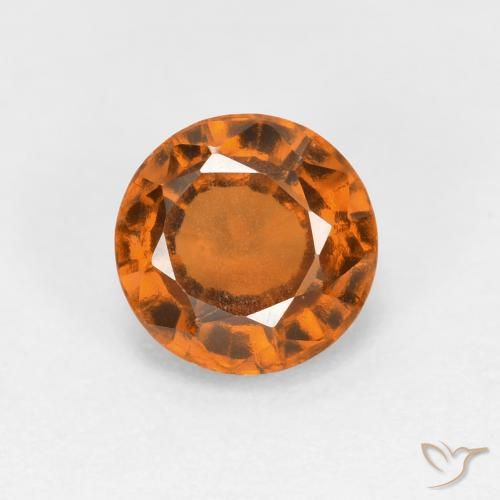 1.18ct 天然 中橙 钙铝榴石, 圆形的, VS