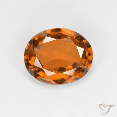 2.03ct 天然 黄橙色 钙铝榴石, 椭圆形, VS