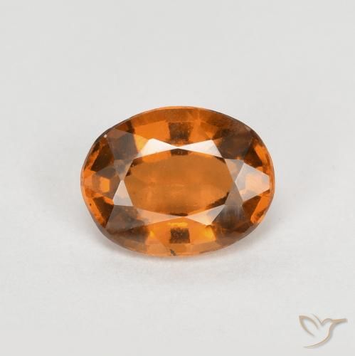 0.83ct 天然 深橙色 钙铝榴石, 椭圆形, VS