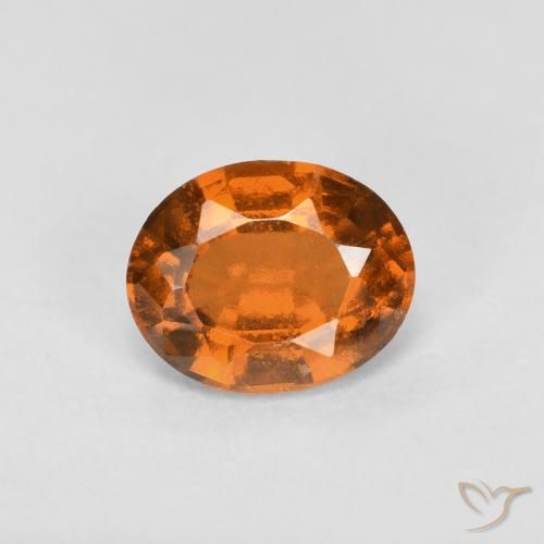 0.83ct 天然 中橙 钙铝榴石, 椭圆形, VS