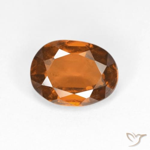 2.02ct 天然 中深橙色 钙铝榴石, 椭圆形, VS