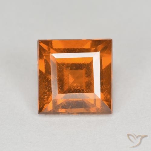 1.18ct 天然 深橙色 钙铝榴石, 正方形, VS