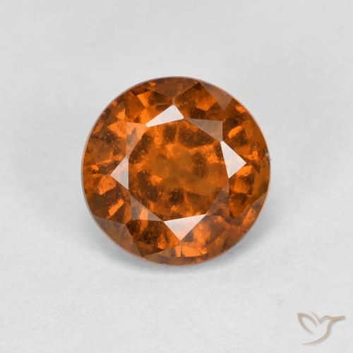 1.03ct 天然 红橙色 钙铝榴石, 圆形的, VS