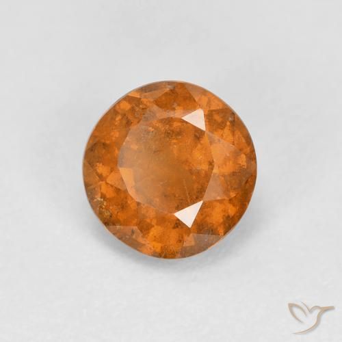 0.93ct 天然 中橙 钙铝榴石, 圆形的, VS