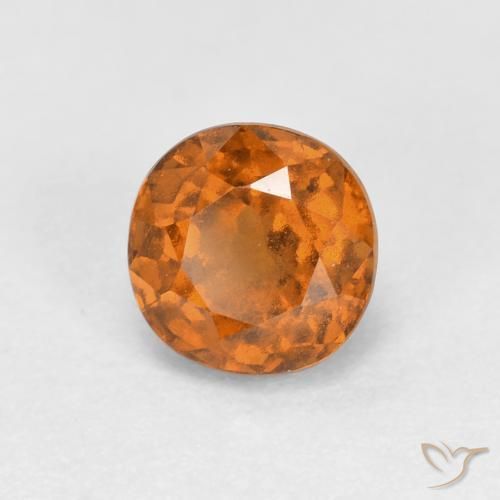1.09ct 天然 中橙 钙铝榴石, 圆形的, VS