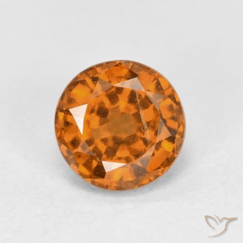 1.15ct 天然 黄橙色 钙铝榴石, 圆形的, VS