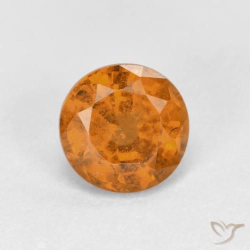 1.00ct 天然 土橙 钙铝榴石, 圆形的, VS