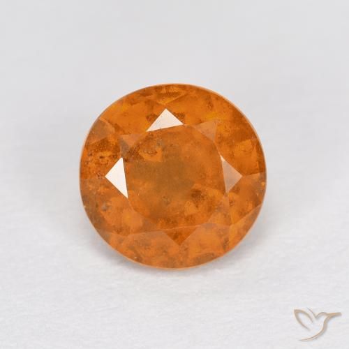 1.03ct 天然 红橙色 钙铝榴石, 圆形的, VS