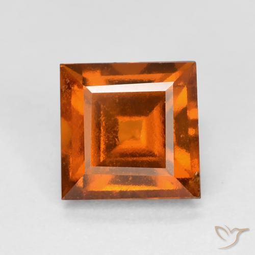 2.04ct 天然 中深橙色 钙铝榴石, 正方形, VS