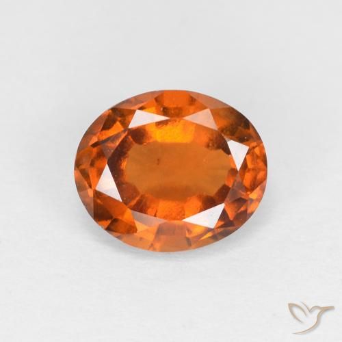 1.48ct 天然 Medium Dark-Orange 钙铝榴石, 椭圆形, VS