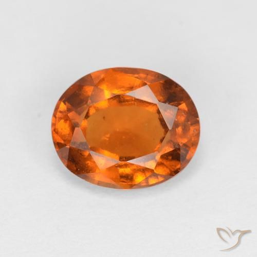 1.45ct 天然 Medium Dark-Orange 钙铝榴石, 椭圆形, VS