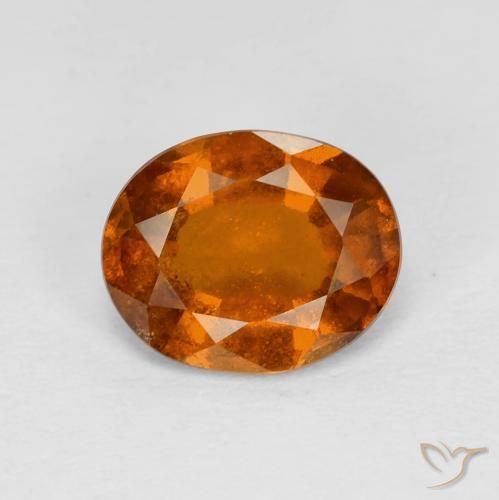 2.35ct 天然 Medium Dark-Orange 钙铝榴石, 椭圆形, VS