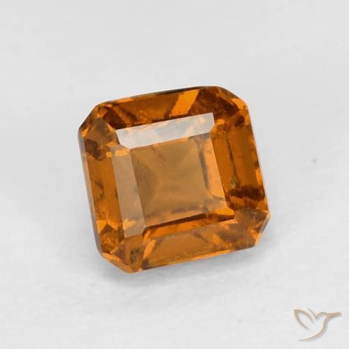 1.01ct 天然 黄橙色 钙铝榴石, 祖母绿式切割, VS