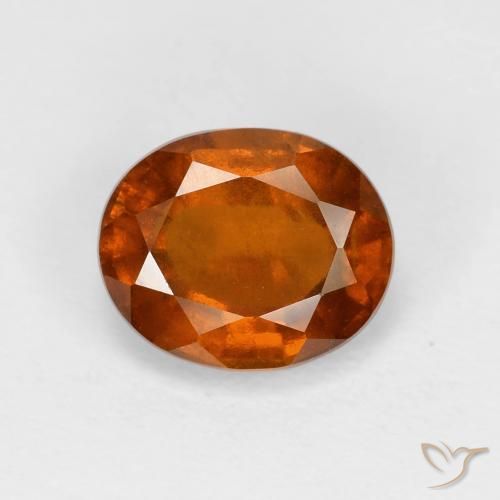 2.16ct 天然 深橙色 钙铝榴石, 椭圆形, VS