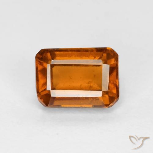 1.48ct 天然 Medium Dark-Orange 钙铝榴石, 祖母绿式切割, VS