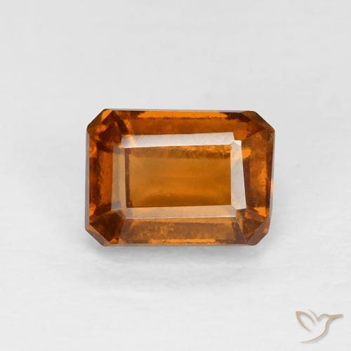 1.40ct 天然 深橙色 钙铝榴石, 祖母绿式切割, VS