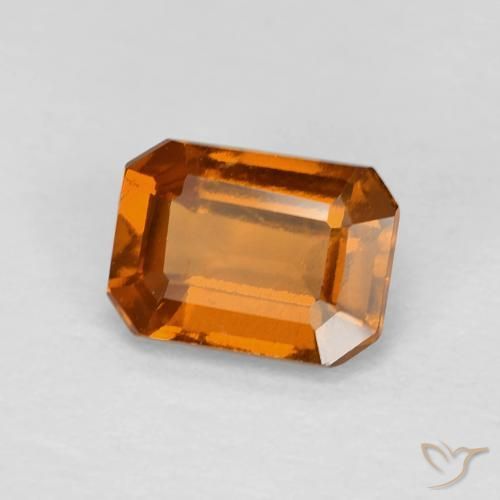 1.27ct 天然 黄橙色 钙铝榴石, 祖母绿式切割, VVS-VS