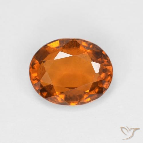 1.57ct 天然 Medium Dark-Orange 钙铝榴石, 椭圆形, VS