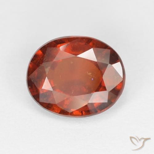 2.05ct 天然 中红 钙铝榴石, 椭圆形, VS