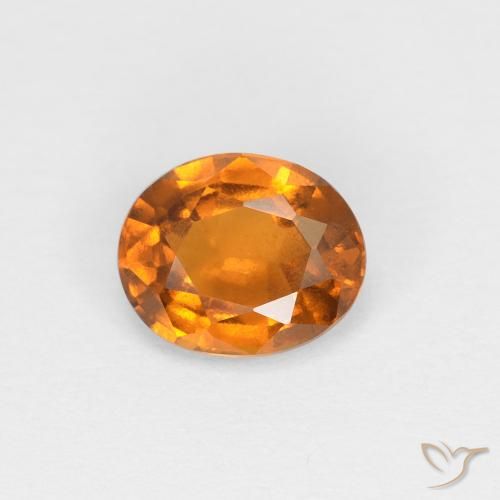 0.94ct 天然 棕橙色 钙铝榴石, 椭圆形, VS
