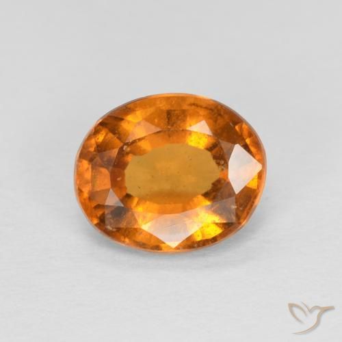 1.36ct 天然 杏橙 钙铝榴石, 椭圆形, VS