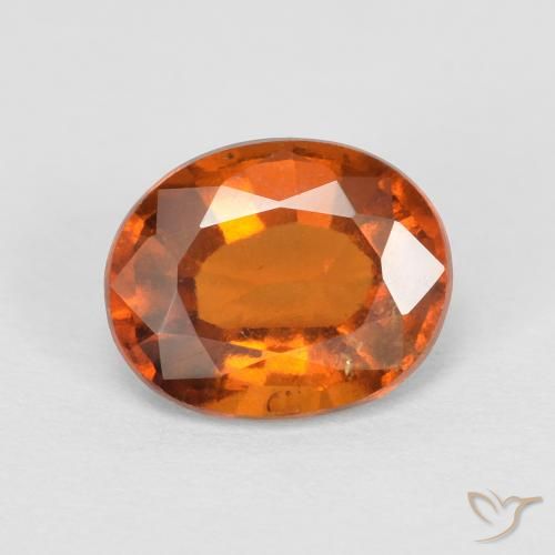 2.01ct 天然 Medium Dark-Orange 钙铝榴石, 椭圆形, VS