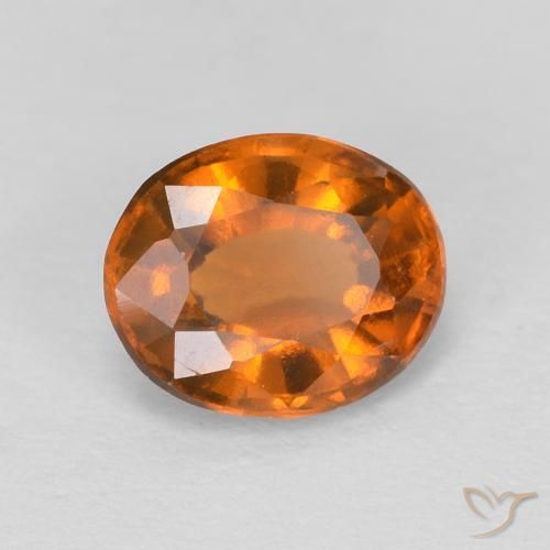 1.16ct 天然 Medium Dark-Orange 钙铝榴石, 椭圆形, VVS-VS
