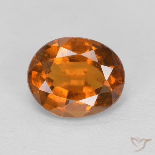 1.26ct 天然 Medium Dark-Orange 钙铝榴石, 椭圆形, VS