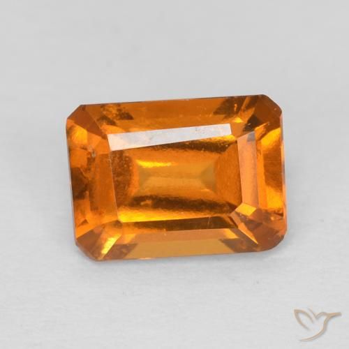 1.19ct 天然 Medium Dark-Orange 钙铝榴石, 祖母绿式切割, VS