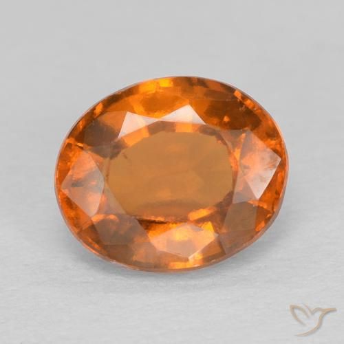1.52ct 天然 深橙色 钙铝榴石, 椭圆形, VVS-VS