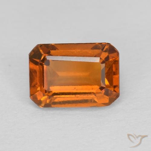 1.17ct 天然 Medium Dark-Orange 钙铝榴石, 祖母绿式切割, VVS-VS