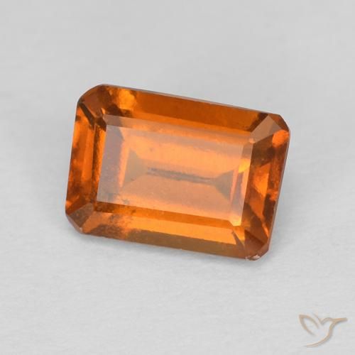 1.14ct 天然 深橙色 钙铝榴石, 祖母绿式切割, VVS-VS