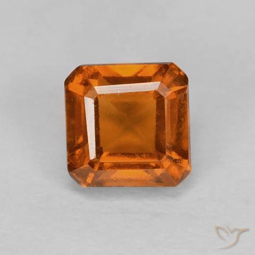 1.00ct 天然 深橙色 钙铝榴石, 祖母绿式切割, VVS-VS