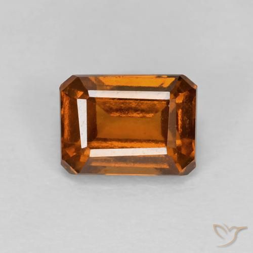 1.41ct 天然 琥珀橙 钙铝榴石, 祖母绿式切割, VVS-VS